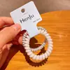 Cuerda de Teléfono Colorida Diadema para el Cabello Celebridad de Internet Diadema sin Costuras Estilo Coreano Cuerda para el Cabello de Alta Elasticidad y Durabilidad Accesorios para el Cabello Banda de Goma Color Caramelo