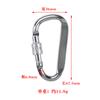 Fábrica en stock aleación de aluminio electroforesis negro hebilla de montañismo tipo d con bloqueo gancho para exteriores hebilla con bloqueo de tuerca accesorios para mochila