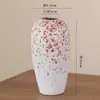 Jarrón Hidropónico Cerámico de Gran Diámetro, Recipiente para Flores Frescas y Secas, Adorno Retro de Lujo Ligero, Entrega de Flores, Maceta Minimalista Moderna