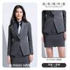 Traje de rayas oscuras primavera y verano 2023 atuendo profesional hombres y mujeres con traje gris traje de negocios ol maestros al por mayor