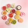 Frutas em miniatura simuladas transfronteiriças, kiwi tridimensional cortado ao meio, durião, goiaba, acessórios fofos para DIY, pequenas surpresas em sacos cegos