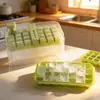 Nueva Caja Multifuncional de Almacenamiento con Fabricación de Hielo y Congelación Rápida de Un Solo Toque, Bandeja de Hielo de Gran Capacidad, Molde para Cubitos de Hielo Doméstico