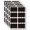 Adesivos Autoadesivos Pretos Potes de Vidro Potes de Cerâmica Adesivos de Lousa Escrevíveis Etiquetas Adesivas 8/10/20 Folhas Adesivos Pequenos