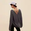 Cárdigan de Protección Solar para Mujer Otoño Nuevo Estilo Perezoso Conjunto de Ropa para Fitness Yoga Top Deportivo de Manga Larga Holgado Adelgazante t