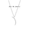 Colar de Lua Exquisito para Mulheres Nicho Luxo Acessível Prata de Lei Banhado a Ouro Verão Temperamento Pingente Corrente Clavicular de Diamantes para Mulheres Modelo Cravejado de Diamantes