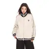 Nueva Sudadera con Chaqueta Bordada de Cuello Alto Estilo Americano para Pareja Otoño e Invierno, Chaqueta Casual Retro Holgada de Gama Alta para Hombres y Mujeres