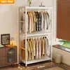 Perchero combinado de armario abierto, uso doméstico de metal con cajones, perchero colgante para vestidor, perchero de pie para vestidor