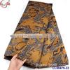 Tecido Jacquard Antigo Brocado com Bordado Dupla Face de Fio Dourado e Prateado Tecido de Renda Brocado Africano