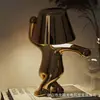 Lámpara de Bailarina Personalizada Luz de Noche Recargable Adornos Decorativos Estatua del Hermano Dorado Lámpara de Mesa Mj Lámpara de Mesa Mike
