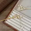 Grampo de Cabelo Flor Borboleta com Acabamento de Luxo, Acessório de Cabelo com Franja de Pérolas, Novo Grampo de Cabelo Fresco Estilo Chinês, Grampo de Cabelo Estilo Antigo