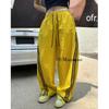 Pantalones Jogger de Verano Finos con Tres Rayas para Mujer, Protección Solar, Secado Rápido, con Puños y de Largo Hasta el Suelo, Estilo Workwear, Corte Holgado