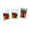 Porta-Retrato Acrílico Espessado com Parafusos, Display Transparente Dupla Face, Placa de Mesa 7 polegadas, Suporte Criativo Personalizado para Fotos