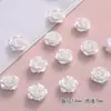 Accesorios de Flor de Resina Blanca Perlado Hechos a Mano diy Material para Hacer Fundas de Teléfono Móvil Accesorios para el Cabello de Novia Decoración para Uñas