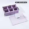 Novo molde de gelo quadrado grande de 6 cavidades para casa, feito à mão, DIY, com tampa, silicone de grau alimentício, sem sabor, cubo de gelo