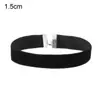 Collar de Cadena para Clavícula de Terciopelo Negro Estilo Punk para Mujer 0.5-2cm Múltiples Especificaciones Collar Corto Venta al por Mayor