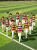 Temporada de Volta às Aulas Dia das Crianças Fantasia de Apresentação Manga Curta Foto de Formatura Dia do Esporte Jardim de Infância Aula Pai e Filho Uniforme Roupa de Apresentação Arco-Íris