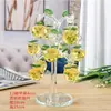 Árbol de manzana de cristal, joyería creativa para el hogar, adornos decorativos para sala de estar, pasillo, mueble de TV, vitrina para vinos, manualidades, decoraciones.