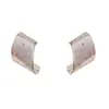 Pendientes Metálicos Irregulares con Incrustaciones de Diamantes Exagerados Personalizados Transfronterizos, Pendientes Femeninos, Modernos, de Estilo Simple y Genial al por Mayor