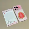 Adecuado para fundas de teléfono Apple 17/16/15, con agujeros precisos, colores contrastantes, ventana de visualización grande, diseño de fruta 3D, arándano, guayaba, manzana, Inglés