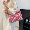 Bolso Tote Estampado Nuevo Estilo Europeo y Americano 2026, Bolso de Mano Tejido de Gran Capacidad, Bolso Cruzado de Moda para Viajes, Tendencia Transfronteriza