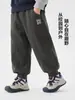 Pantalones casuales de estilo europeo para niños, forrados de felpa para invierno, nuevo estilo engrosado, para niños de talla mediana y grande, pantalones largos para niños, ropa de invierno