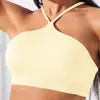 Sutiã Esportivo Novo de Verão Transfronteiriço para Mulheres, Top Costas Nu com Decote Halter, Roupa de Yoga, Roupa Esportiva para Corrida e Fitness