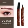 Lápiz de cejas de cuatro puntas para principiantes, impermeable y de larga duración, crea cejas definidas y de aspecto natural, de dos puntas para dar forma precisa, Phil Makeup