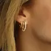 Nuevos Pendientes de Garra Dorada Estrella Transfronteriza de Amazon, Únicos y Elegantes, Pendientes de Botón de Nicho para Damas que Van al Trabajo