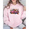 Moletom Rosa de Halloween com Estampa de Caminhão, Abóbora e Fantasma Comércio Exterior Transfronteiriço Temu Wish