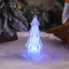 Árvore de Natal Acrílica Luminosa Luz Noturna Mini LED Gradiente Colorido Luz Noturna Pequeno Presente de Natal Venda por Atacado