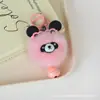 Colgante para Mochila Llavero de Peluche Muñeca Creativa Linda Colgante Adorno Lindo Colgante de Panda Rojo Bola de Pelo