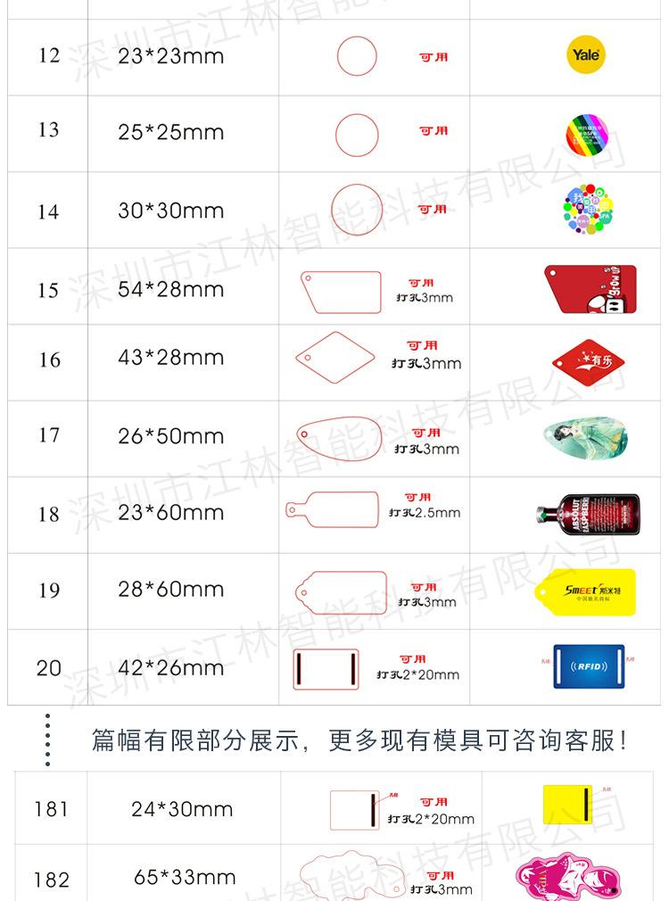 滴胶射频卡 RFID包边滴胶卡 水晶滴胶卡