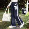 Jeans anchos y holgados para niñas, pantalones para niños para primavera y otoño, pantalones casuales adelgazantes y que realzan la altura para niños mayores
