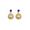 Brincos de Pérola em Círculo de Resina Medieval para Mulheres Estilo Metal Retro Francês Luxo Leve Brincos de Alta Qualidade Brincos Atacado
