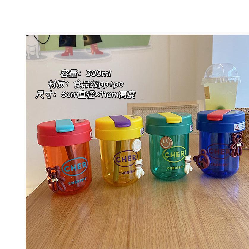 帮手描述图：夏天创意ins风吨吨杯吸管可爱迷你小巧男女学生塑