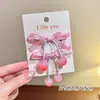 Nuevo Clip y Liga para el Cabello con Moño y Cerezas para Niños, Banda para el Cabello Dulce y Versátil para Niños, Cuerda para el Cabello, Pasador para Mechones Sueltos