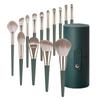 Green Cloud Kit com 14 Pincéis de Maquiagem Pincel para Blush Base Solta Sombra Ferramentas de Maquiagem para Iniciantes Novo Venda por Atacado