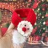 Venta al por mayor de fábrica gato perro Papá Noel bufanda bufanda mascota Navidad chal capa ropa sombrero