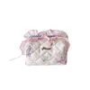 Bolsa de Maquiagem Fofa Estilo Coreano com Estampa de Borboleta Bolsa de Armazenamento para Cuidados com a Pele de Menina de Alto Valor Bolsa de Lavar Portátil Bolsa de Armazenamento