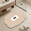 Alfombrilla de suelo de tierra de diatomeas de dibujos animados para baño, resistente a la suciedad, fácil de limpiar, absorbente, de secado rápido, antideslizante, alfombrilla de suelo para baño al por mayor