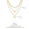 Nuevo collar de acero inoxidable de estilo europeo y americano transfronterizo que no se decolora, con modernos colgantes de corazón, hoja, cruz y cuentas