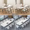 Mesa Dobrável, Mesa de Jantar Doméstica Simples Portátil, Mesa de Estudo Retangular para Barraca de Feira Noturna ao Ar Livre, Mesa de Jantar