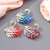 Nuevo Producto Transfronterizo, Lujo Accesible, Broche de Cisne con Degradado de Gama Alta, Corsage de Falda Elegante de Imitación de Industria Pesada, Pin Antiexposición