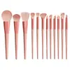 Cangzhou Conjunto de Pincéis de Maquiagem Conjunto Completo de Pincel para Blush de Pelo Animal, Pincel para Sombra de Olhos, Pincel para Sombrear o Nariz, Conjunto Detalhado de Pincéis de Maquiagem com Cabo de Madeira