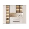 Armário de vinho de liga de alumínio de luxo leve Armário de exibição de sala de estar doméstico personalizado Rack de vinho de combinação de porta de vidro multifuncional com luz personalizada