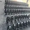 Par de Ruedas Mineras Acero Fundido 300 Sólida Resistente al Desgaste Rueda de Oruga Rueda Plana Minera Fija