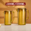 Tetera de Plástico para Agua Fría de Gran Capacidad para PC Cubo de Té para Cafetería Comercial Taza Medidora Tetera de Acrílico para Uso Doméstico Tetera