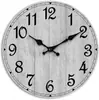 Reloj de Pared de Madera con Textura de Madera Imitación Retro Transfronterizo Mdf Silencioso Reloj Decorativo para Sala de Estar, Bar, Dormitorio, Uso Doméstico