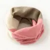 Gorro de punto de cachemira para otoño e invierno, protección contra el frío para el cuello, calidez, protección del cuello, color de moda en bloques, bufanda estilo coreano, jersey, bufanda pequeña para el cuello, hombre