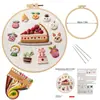 Nuevo Original Bordado DIY Paquete de Materiales Hechos a Mano Pastel Postre Bordado Amazon Caliente Transfronterizo Inglés